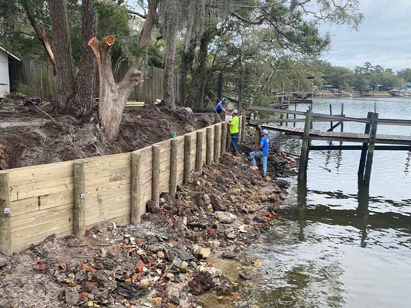 Seawall Repair in Monroe, LA